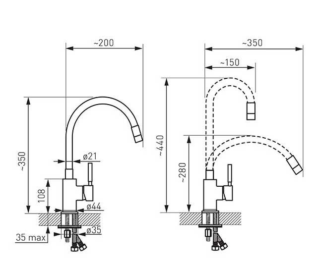 Slavina za sudoperu ili lavabo Zumba BZA4P - dodatni pogled