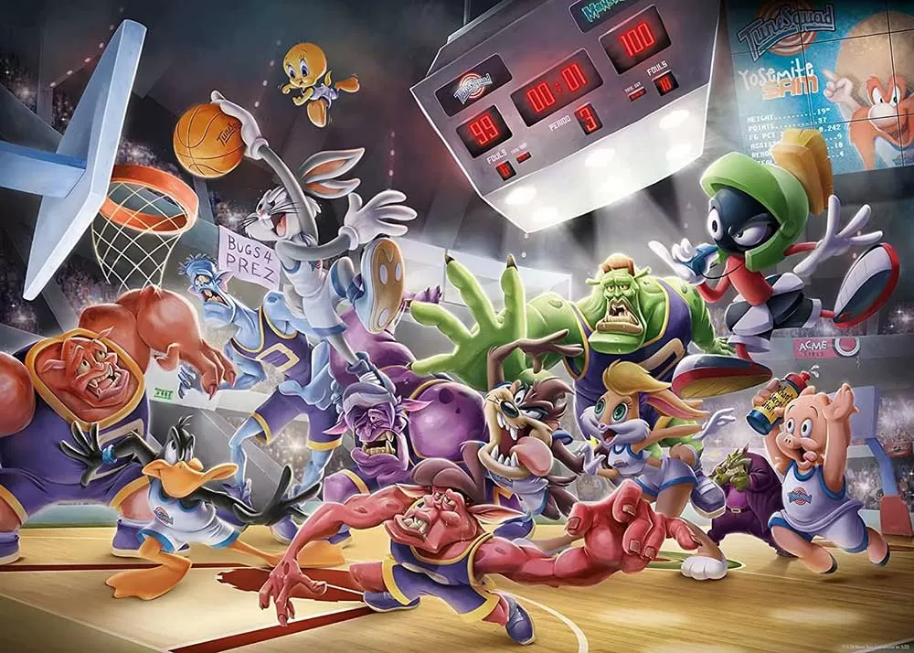 Puzzle 1000 delova Space Jam - Finalno zakucavanje Ravensburger 16923