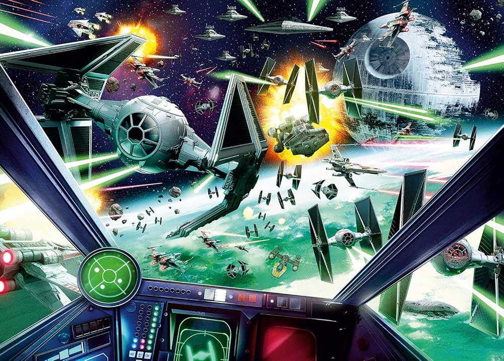 Puzzle 1000 delova Star Wars U kokpitu TIE fighter-a Ravensburger 16920 - dodatni pogled