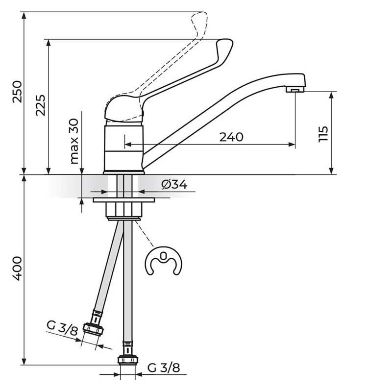 King baterija za sudoperu Lekarska J381L001 - dodatni pogled