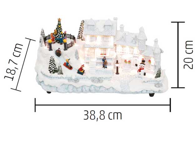Novogodišnja svetleća diorama DRM16 - dodatni pogled