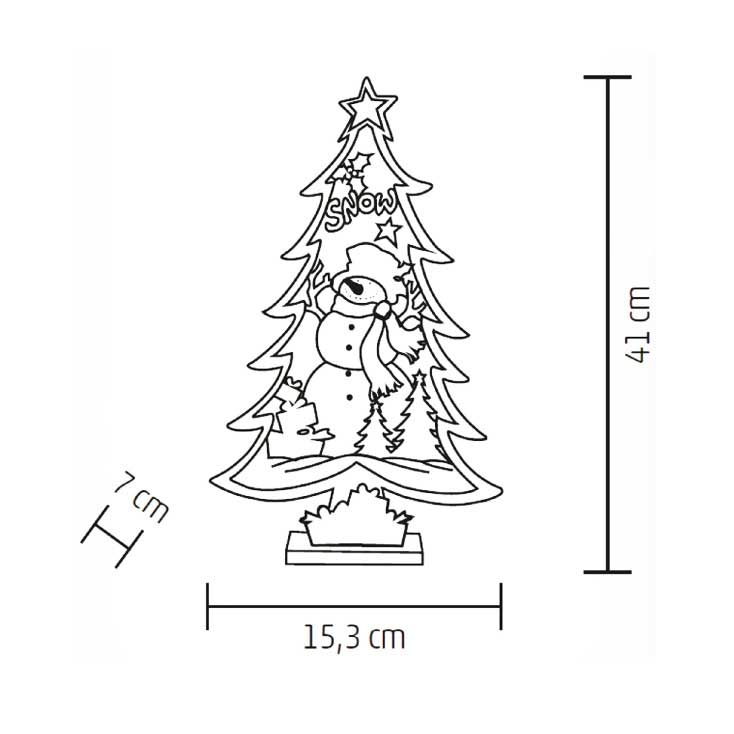 Stona svetleća LED jelkica KAD38 - dodatni pogled
