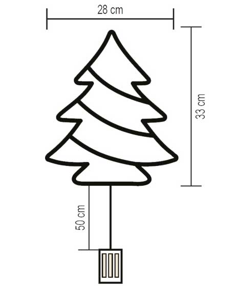 Svetleća jelka za prozor LED KID502B/M - dodatni pogled