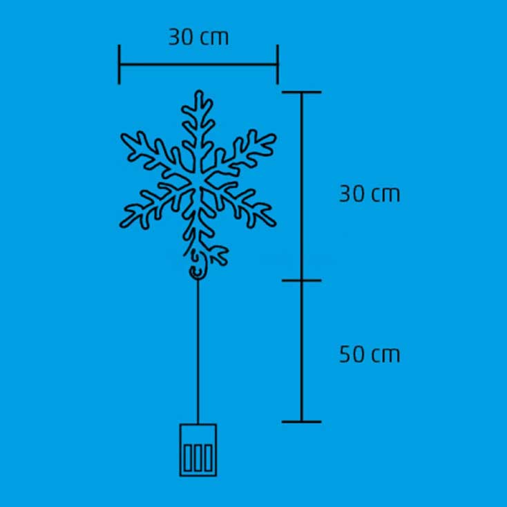 Svetleća pahulja za prozor LED KID701 - dodatni pogled