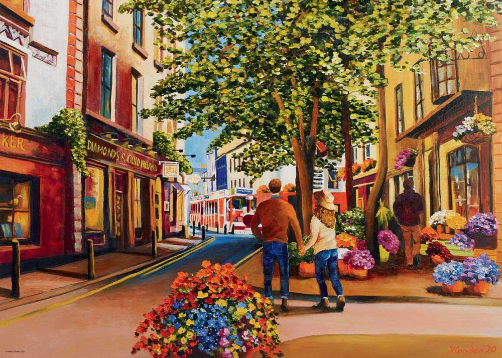 Puzzle slagalica 1000 delova Romansa u Galveju - Irska kolekcija Ravensburger 16778 - dodatni pogled