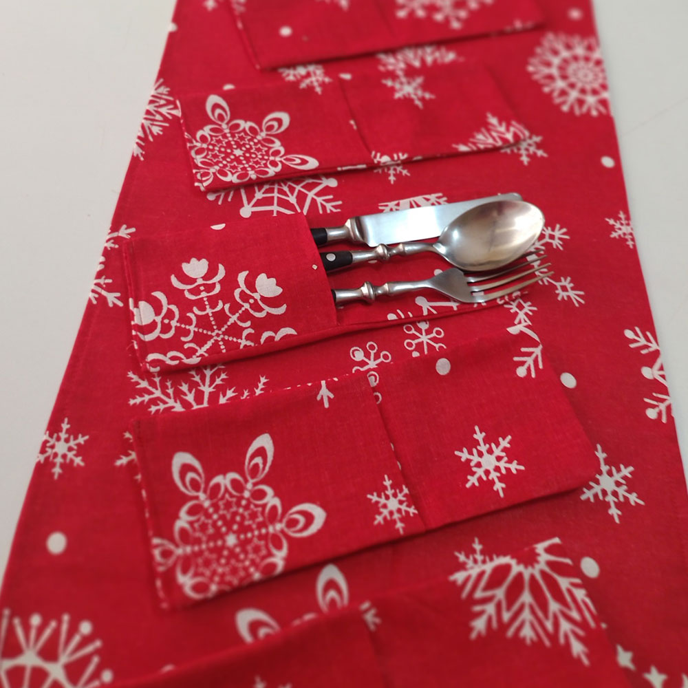 Trpezarijski dekorativni set Eira Red za 10 osoba - dodatni pogled