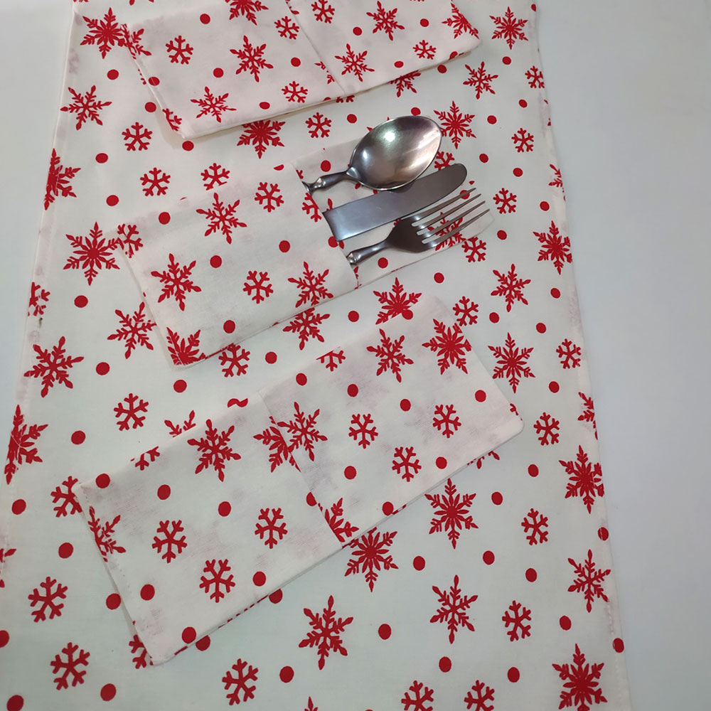 Trpezarijski dekorativni set Red Alaska za 4 osobe - dodatni pogled