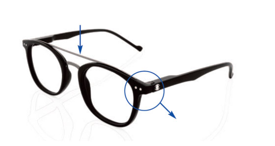 Prontoleggo naočare za čitanje sa dioptrijom +3,00 BRIDGE, svetlo plave - dodatni pogled