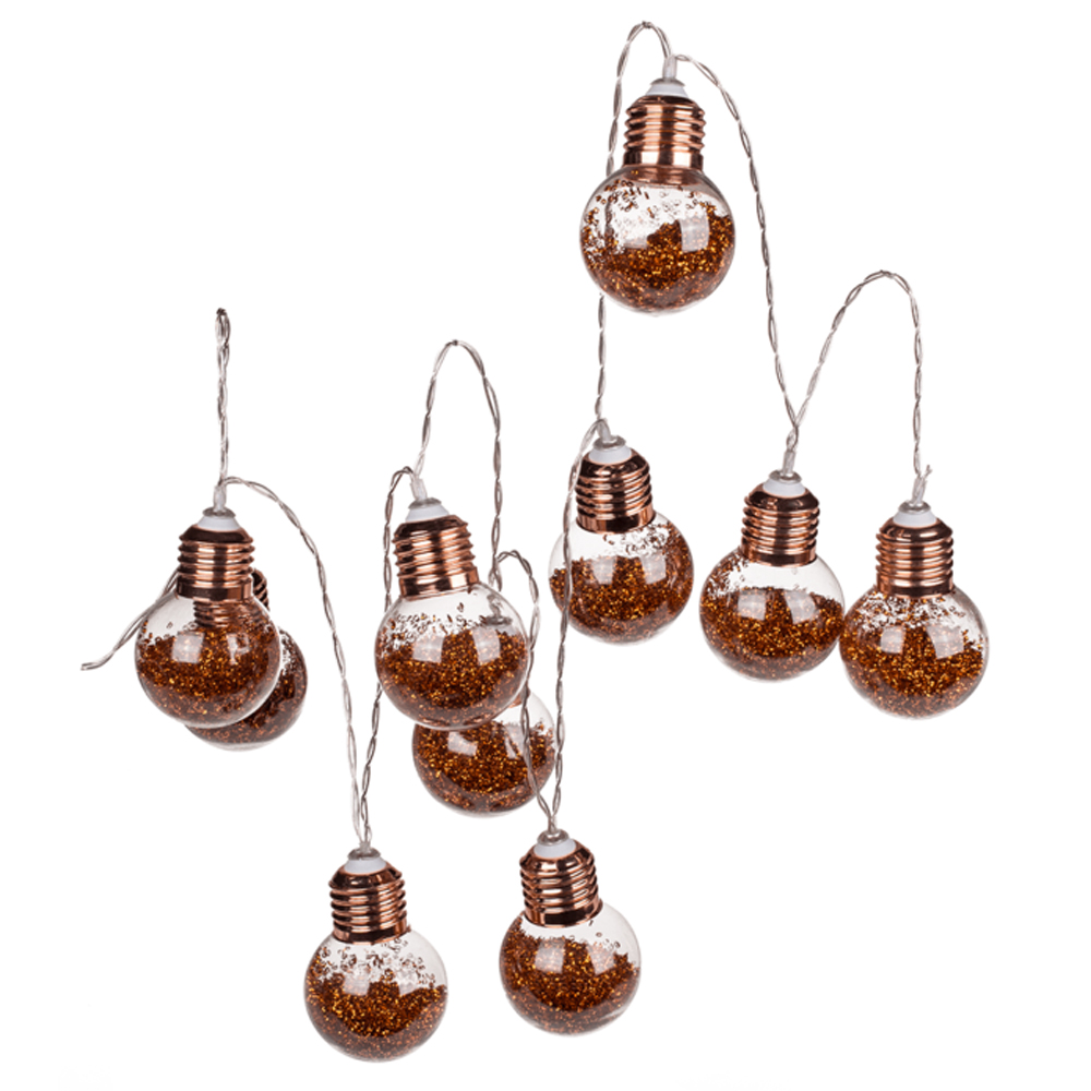 Bronzane LED glitter sijalice 170 cm - dodatni pogled