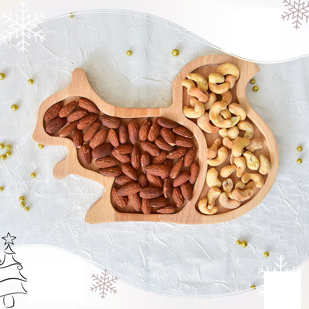 Daska od drveta bukve u obliku veverice 26x18cm - dodatni pogled