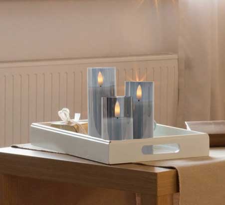 Komplet ukrasnih LED sveća sa efektom plamena CDS3 - dodatni pogled