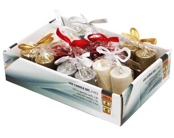 Dve ukrasne LED sveće sa efektom plamena CDS2 Assorted - dodatni pogled