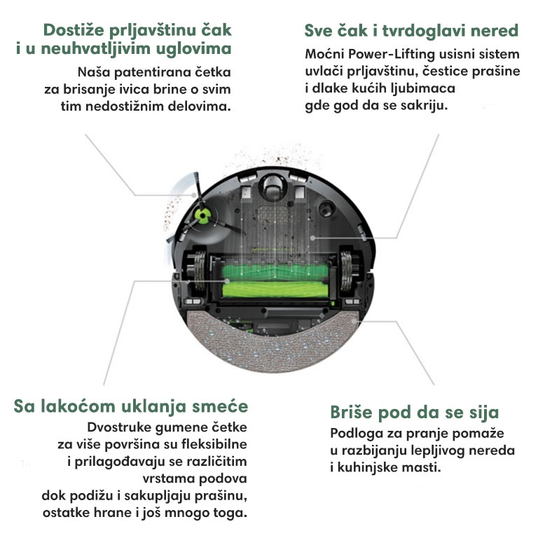 Robot Usisivač i brisač iRobot Roomba Combo J7 (c7158) - dodatni pogled