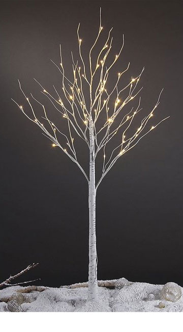 Belo ukrasno svetleće drvo V183cm 72LED - dodatni pogled