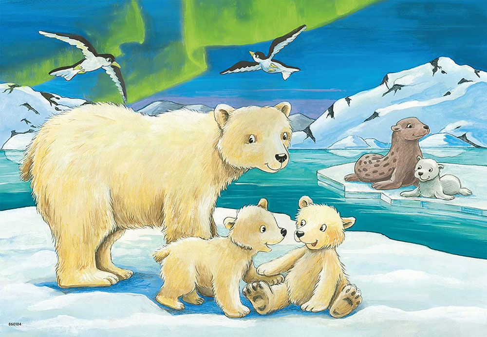 Ravensburger Dečje puzle 2x12 delova - Bebe životinje na safariju 05095 - dodatni pogled