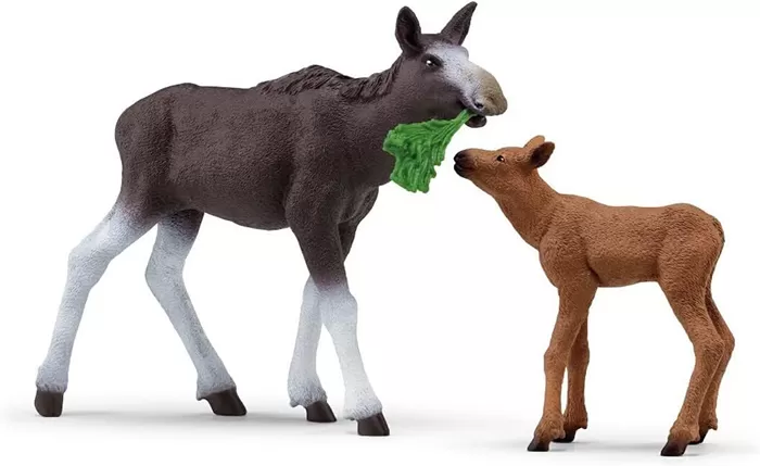 Schleich figure divlje životinje - Los ženka i mladunče 42603