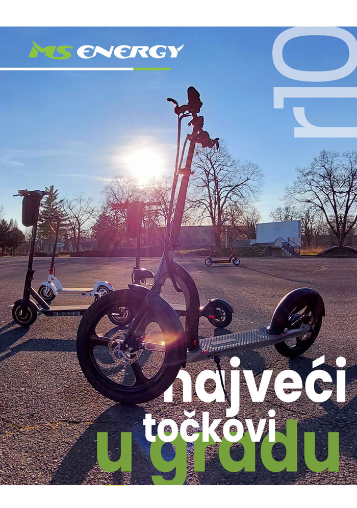 Sklopivi električni trotinet sa velikim točkovima MS Energy R10 zeleni - dodatni pogled