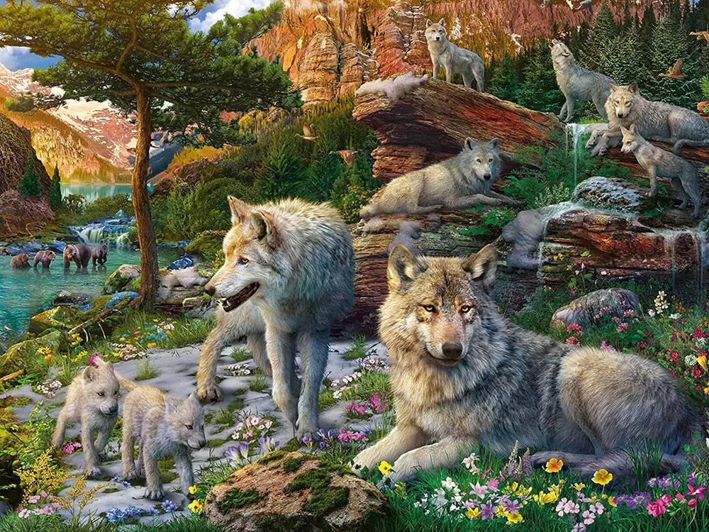 Ravensburger Slagalica 1500 delova - Čopor vukova i buđenje proleća