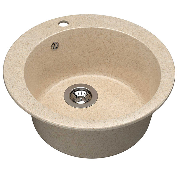 Dr.Gans Gala okrugla granitna sudopera u bež boji - dodatni pogled