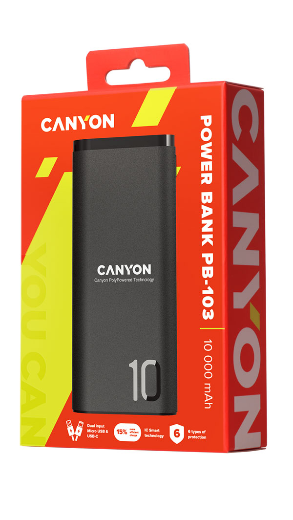 CANYON PB-103 Power Bank baterija 10000 mAh punjač mobilnih telefona - dodatni pogled