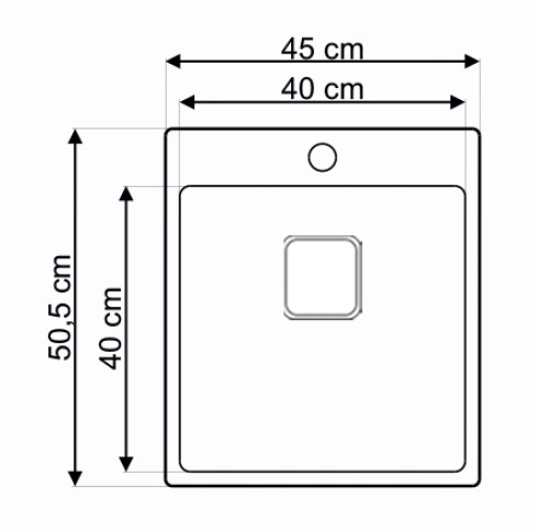 Inox sudopera sa sifonom SanDonna PSS5045 - dodatni pogled