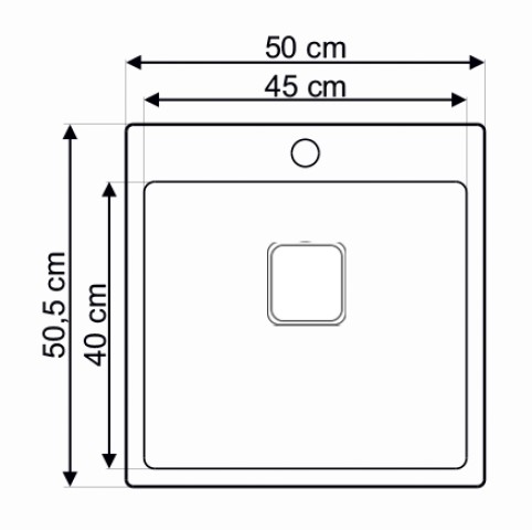 Inox sudopera sa sifonom SanDonna PSS5050 - dodatni pogled