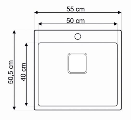 Inox sudopera sa sifonom SanDonna PSS5055 - dodatni pogled