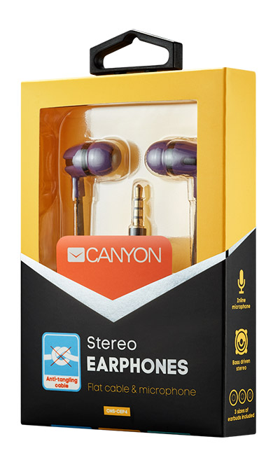 Stereo slušalice sa mikrofonom Canyon SEP-4 ljubičaste - dodatni pogled