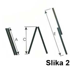 Aluminijumske zglobne merdevine 2x10 76422110 - dodatni pogled