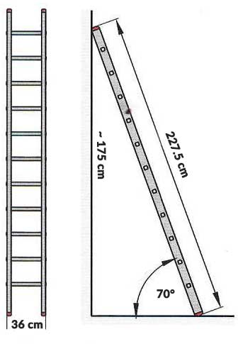Kućne Aluminijumske Merdevine Sa 8 stepenika Maxmara  - dodatni pogled