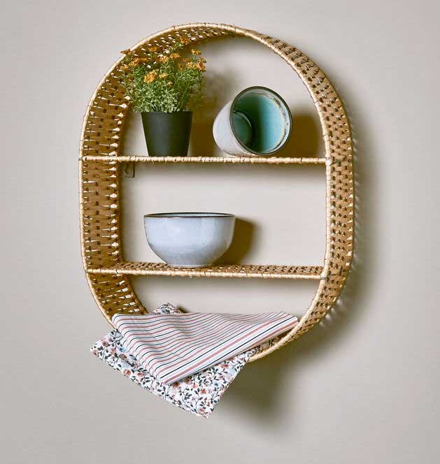 Zidna polica od vrbovog pruća - dodatni pogled