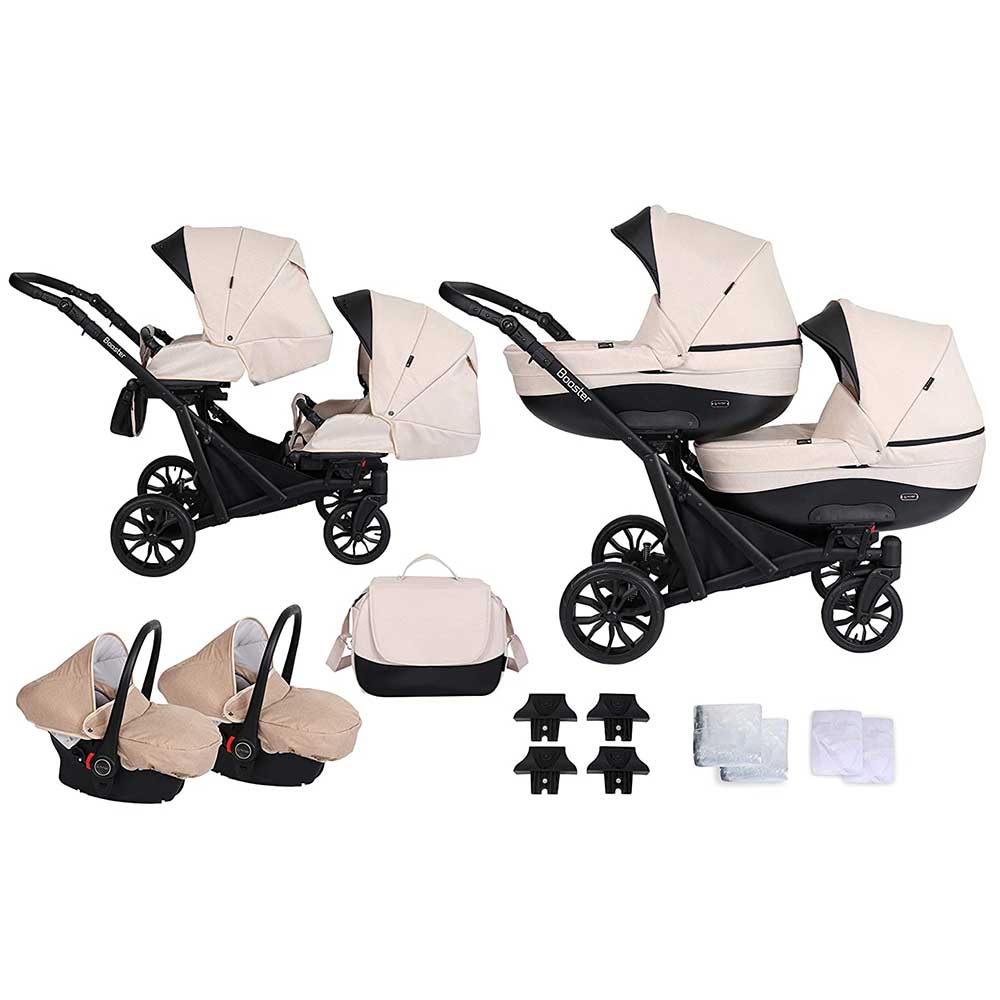 Kunert Booster kolica za blizance set 2u1 bež - dodatni pogled