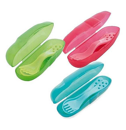 Canpol Putni Set za Hranjenje - Kašika i Viljuška 74/019 roze - dodatni pogled