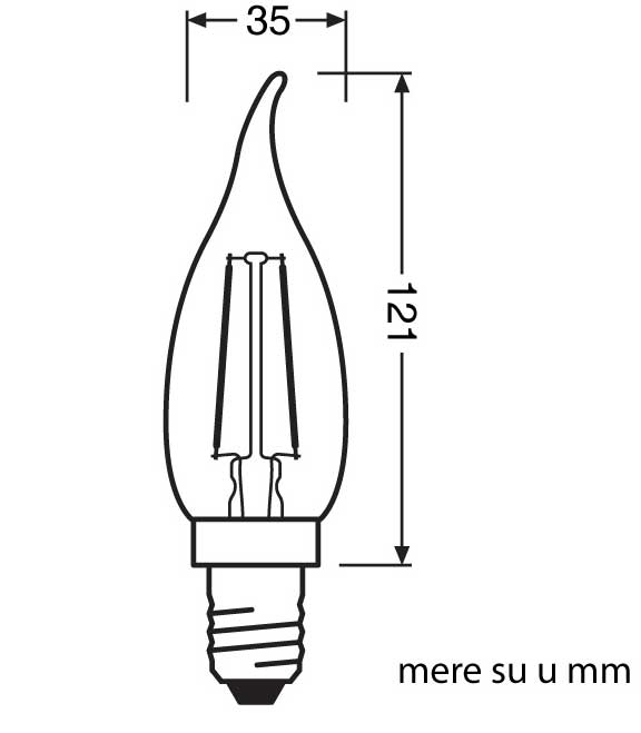 Osram LED filament sijalica Toplo bela 2.5W E14 4058075293236 - dodatni pogled