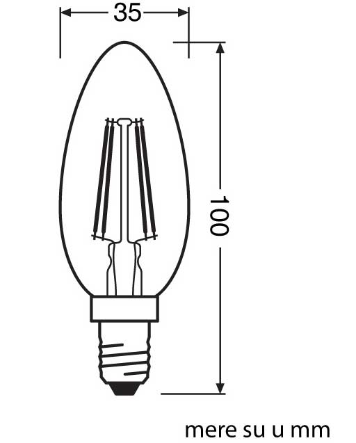Osram LED filament sijalica Toplo bela 2.5W E14 4058075293274 - dodatni pogled