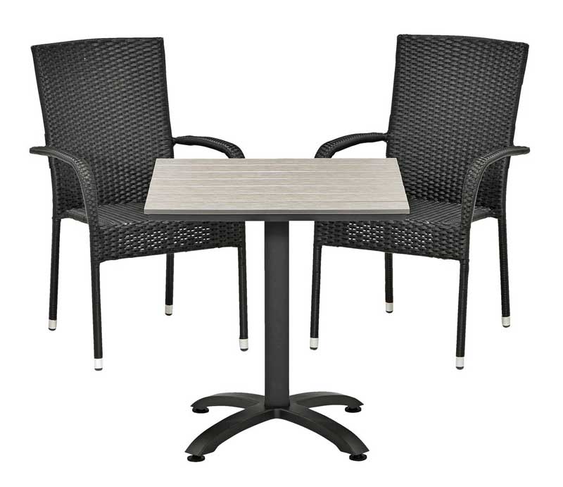 Baštenski Sto Hob 70x70 Siva - dodatni pogled