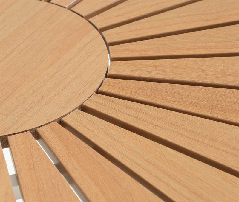 Baštenski Sto Stella 110cm Natur Bela - dodatni pogled