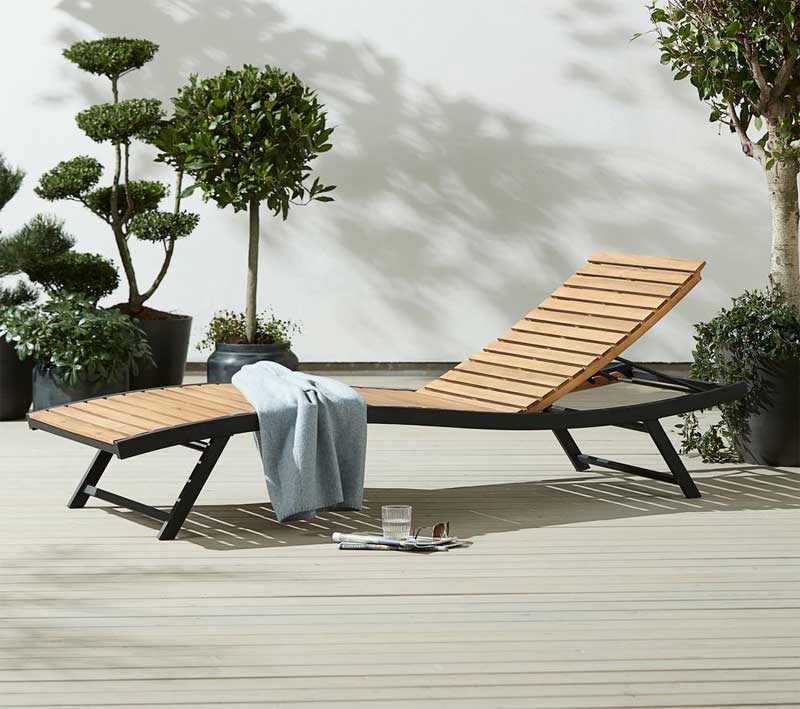 Luksuzna ležaljka sa podesivim naslonom - dodatni pogled