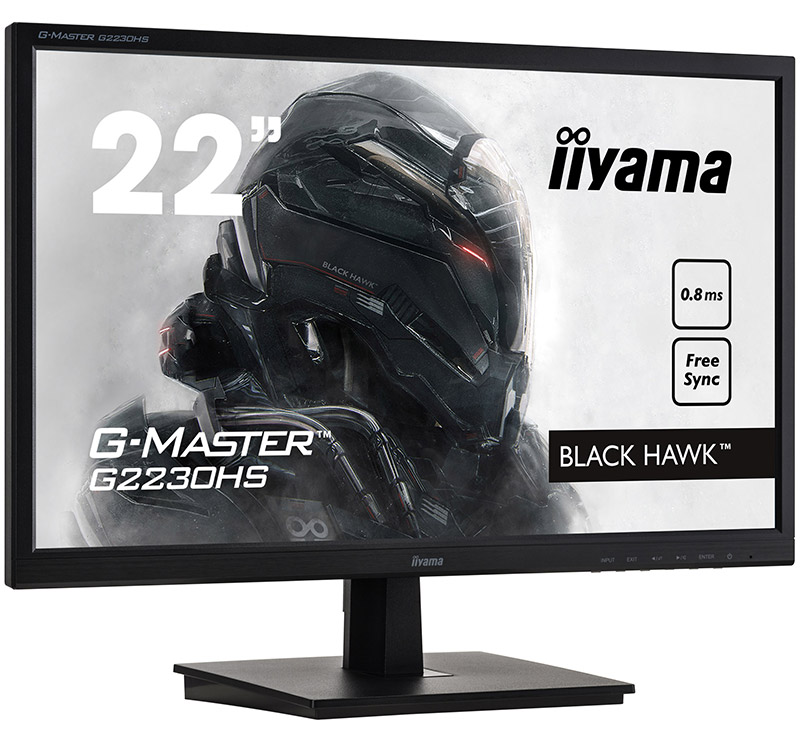 IIYAMA gejmerski monitor sa zvučnicima BLACK HAWK™ G-Master G2230HS-B1 21.5 in HDMI VGA DP - dodatni pogled