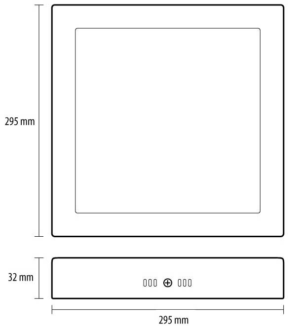 Plafonski LED panel 24W Dnevno svetlo LNPS-P24/W - dodatni pogled