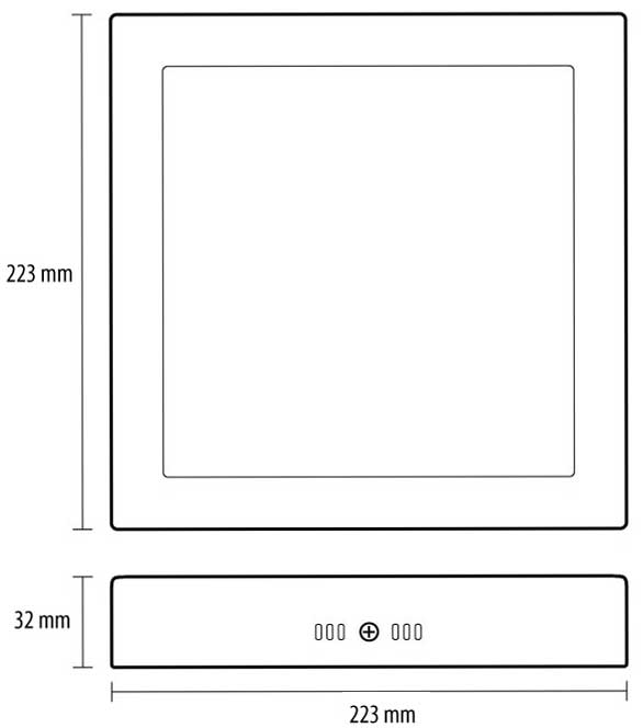 Plafonski LED panel 18W Dnevno svetlo LNPS-P18/W - dodatni pogled