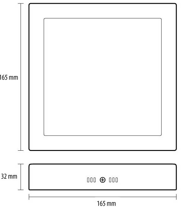Plafonski LED panel 12W Dnevno svetlo LNPS-P12/W - dodatni pogled