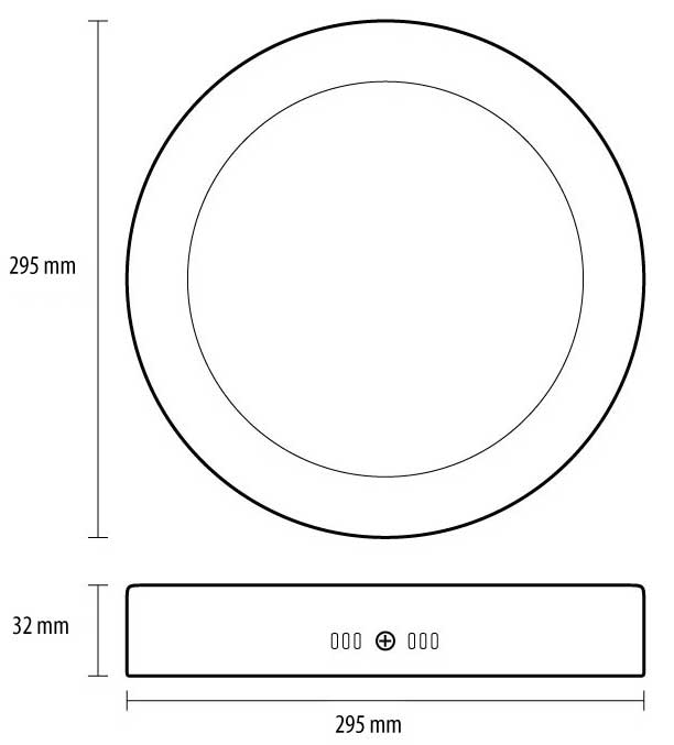 Okrugli nadgradni LED panel 24W Dnevno svetlo LNPS-O24/W - dodatni pogled