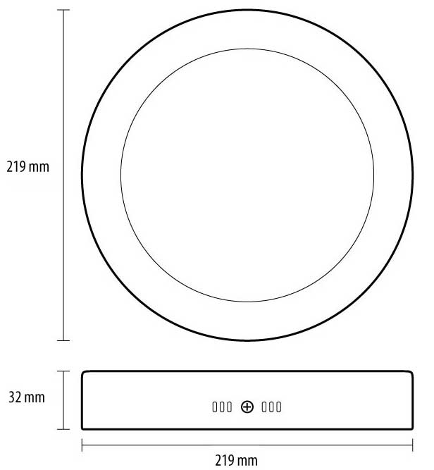 Okrugli nadgradni LED panel 18W Dnevno svetlo LNPS-O18/W - dodatni pogled