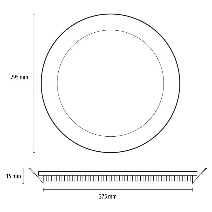 Ugradni LED panel 24W Dnevno svetlo LUPS-O24/W - dodatni pogled