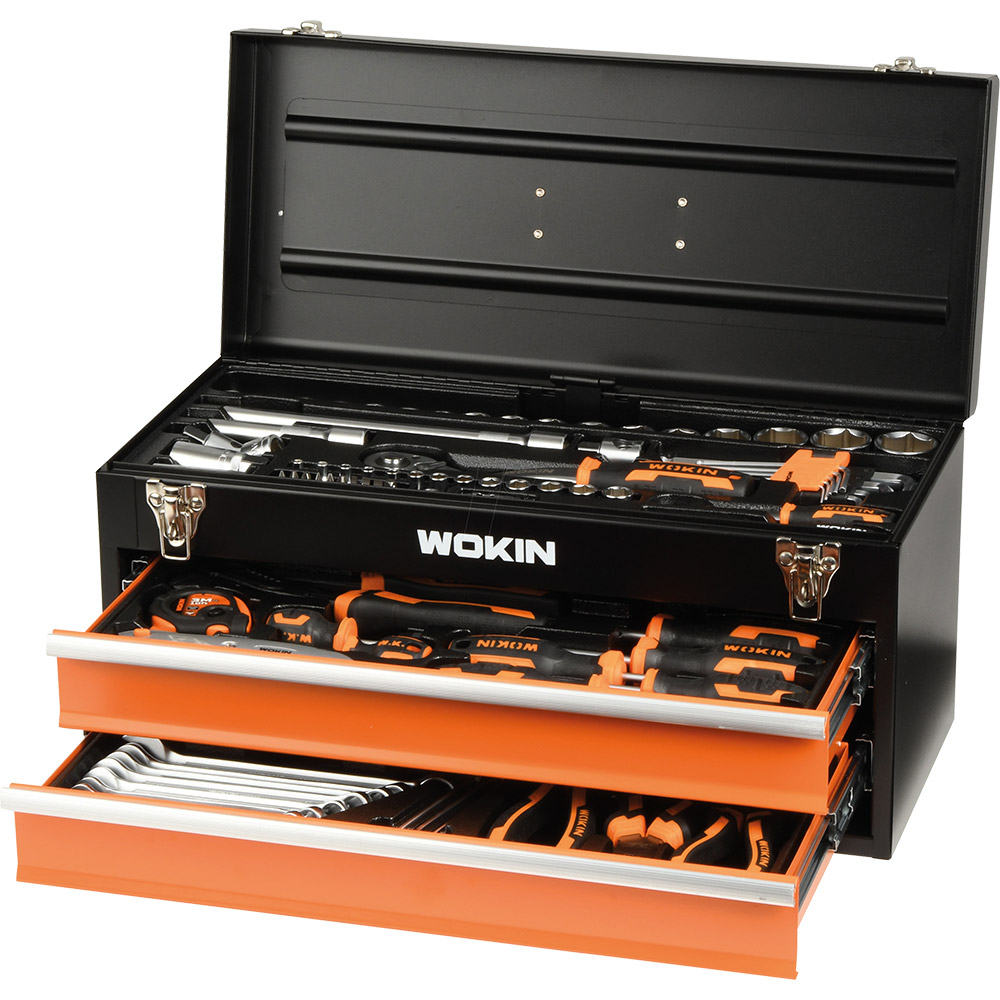Puna kutija za alat sa 3 fioke - 98 delova Wokin 901098 - dodatni pogled