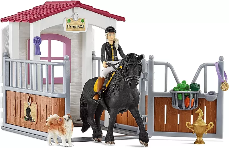 Schleich Horse Club figure - Konj i boks za konje - Tori i Princes 42437