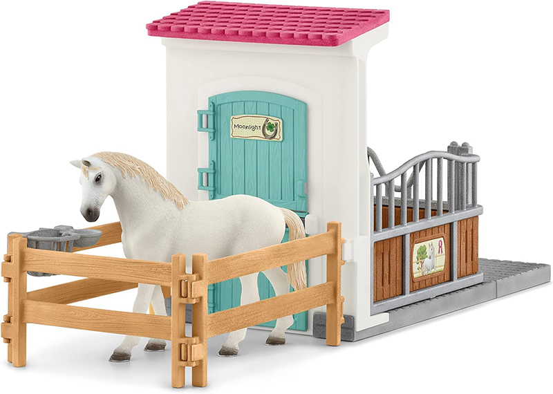 Schleich Horse Club figure - Boks za konje sa konjem - produžetak za štalu 42569 - dodatni pogled