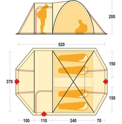 Ferrino Sator Poseidon 2+2 - dodatni pogled