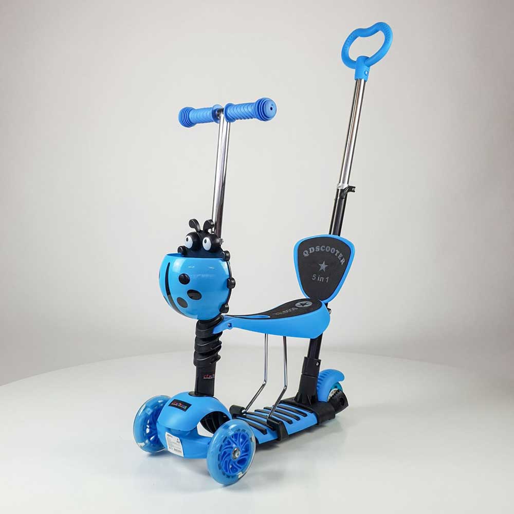 Dečiji trotinet guralica sa sedištem 3u1 Bubamara plava 652 - dodatni pogled